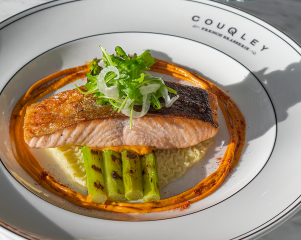 Salmon Dish on Couqley Branded Plate
